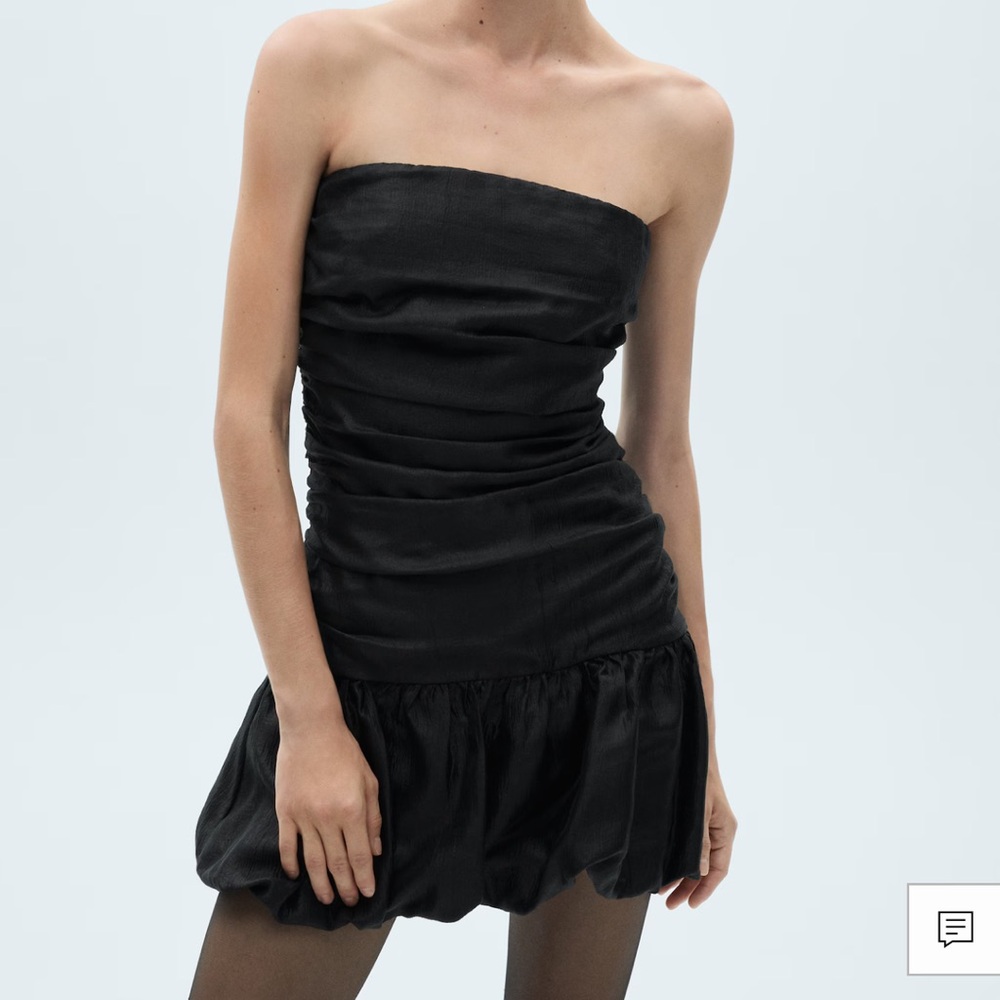 NEW Mango Draped Balloon Dress